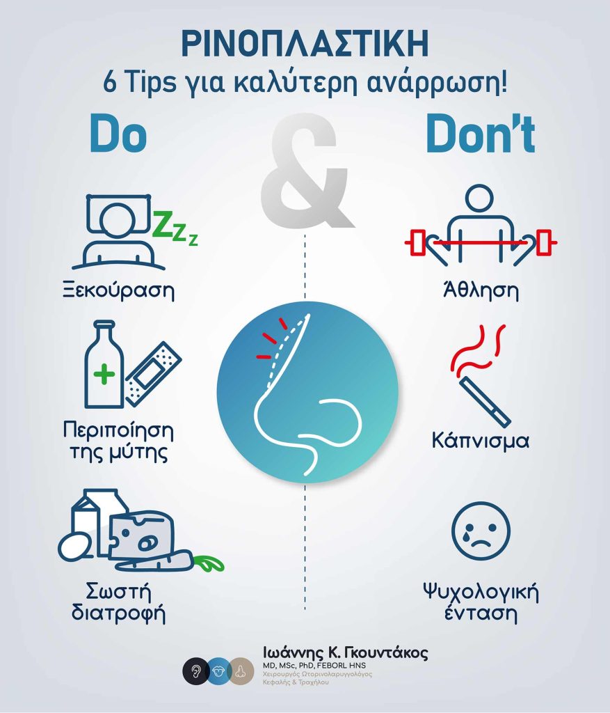 6 tips ανάρρωσης μετά από ρινοπλαστική